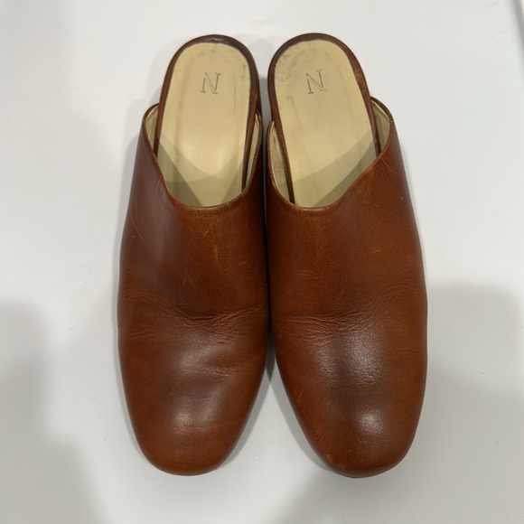 Nisolo All-Day leather upper and sole heel mule slide rust brown size 6.5 - Picture 2 of 10